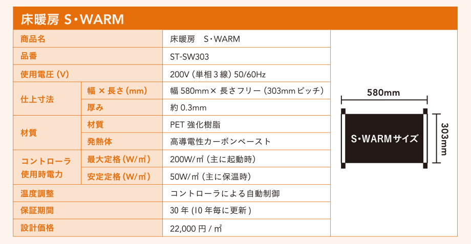 床暖房 S・WARM